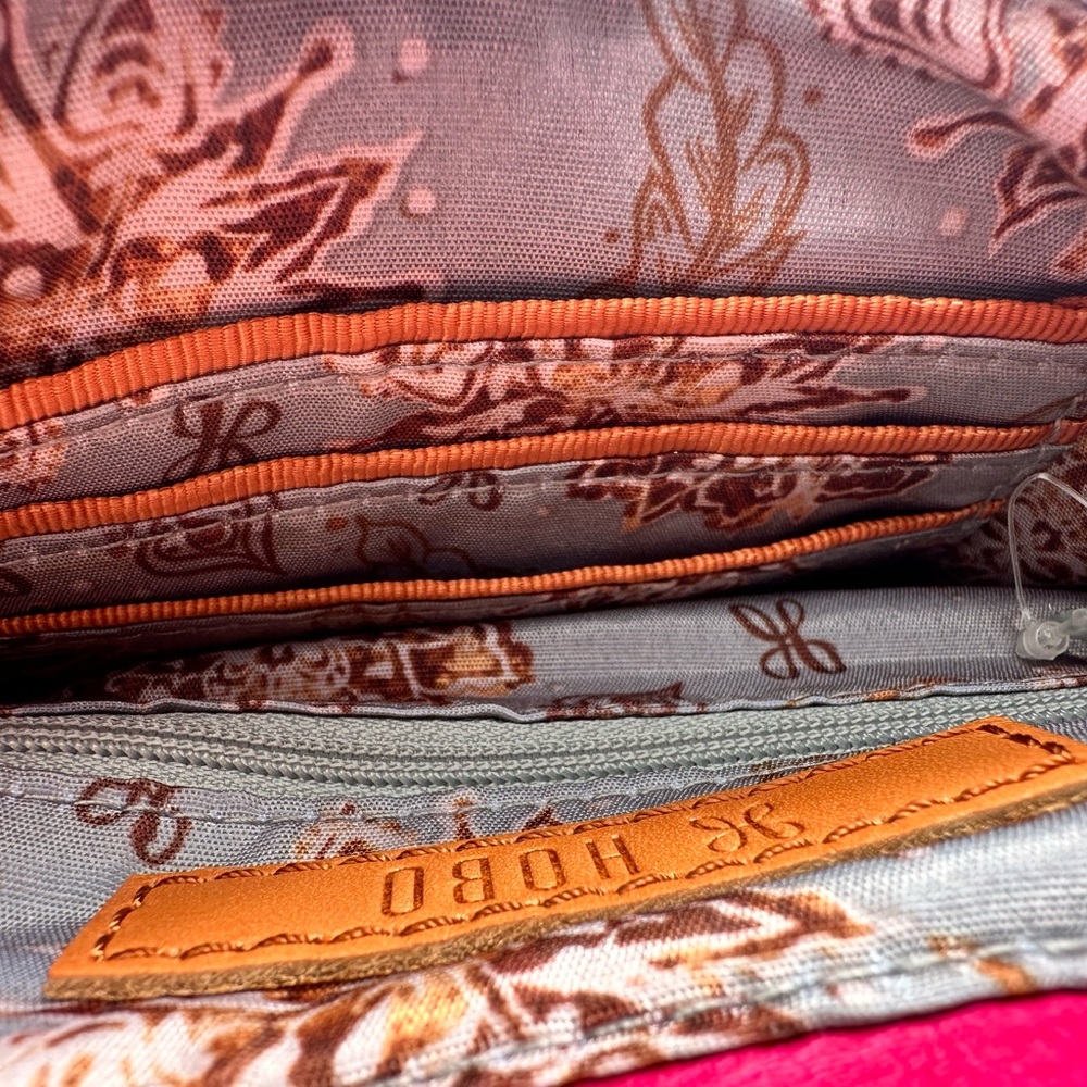 Stylish Hobo Pink Leather Crossbody Bag - Picture 6 of 10